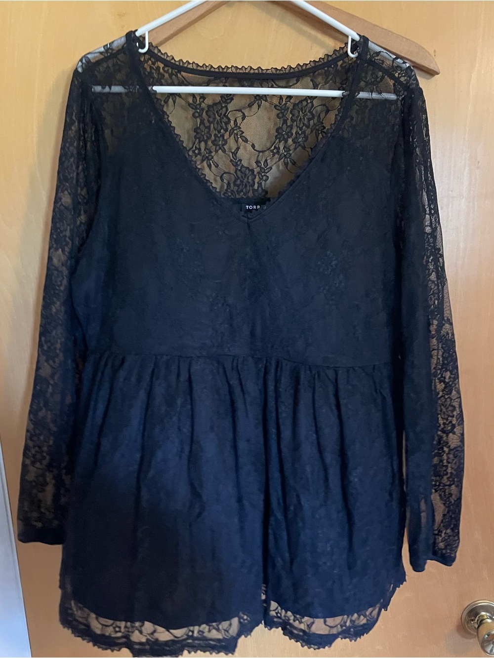 Torrid Black Lace Babydoll Top 2x
